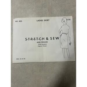 Vintage 1960's Stretch‎ and Sew Pattern #400 Ladies Skirt